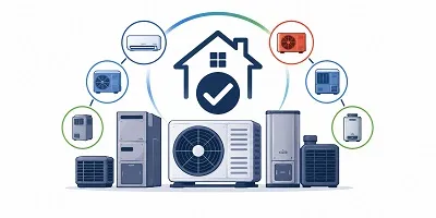 Multiple residential HVAC systems representing service for all major brands.