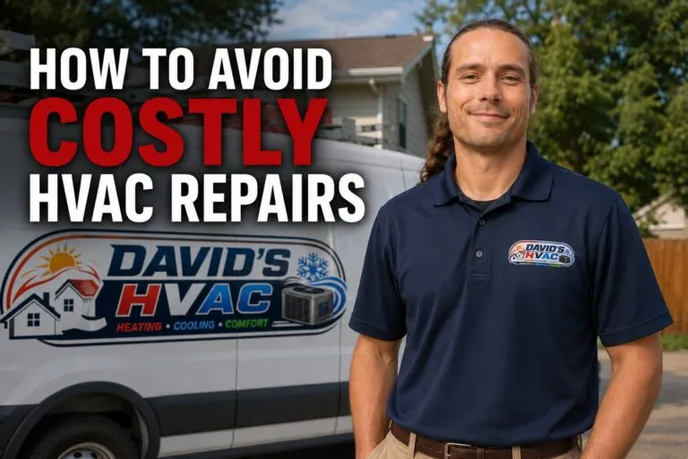 David's HVAC technician providing professional HVAC service to help avoid costly HVAC repairs.