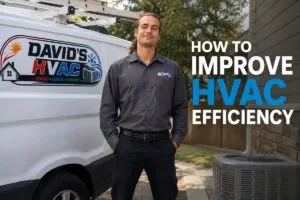 David’s HVAC technician representing how to improve HVAC efficiency for better home comfort and energy savings.