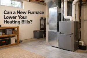 New energy efficient furnace for lower heating bills from David’s HVAC.