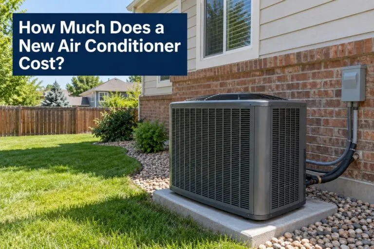 Central air conditioner illustrating new AC installation costs for David’s HVAC.