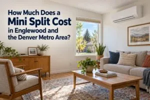 Ductless mini split featured in David’s HVAC guide to mini split cost in Englewood and the Denver metro area.